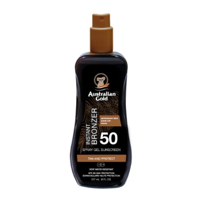 SPF 50 SPRAY GEL WITH BRONZER